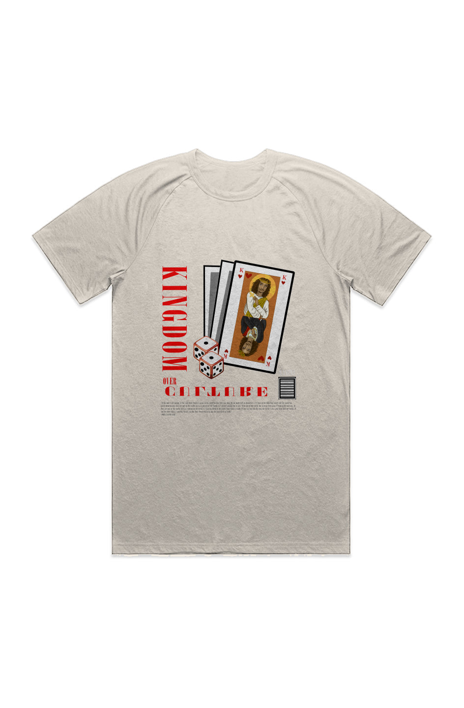 KINGDOM OVER CULTURE ACTIVE BLEND TEE-ECRU